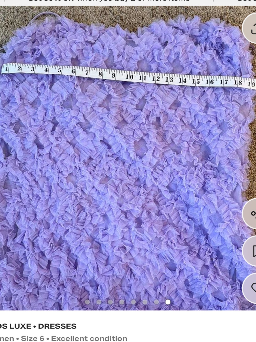 ASOS Lilac Ruffle Mini Dress - Picture 7 of 7